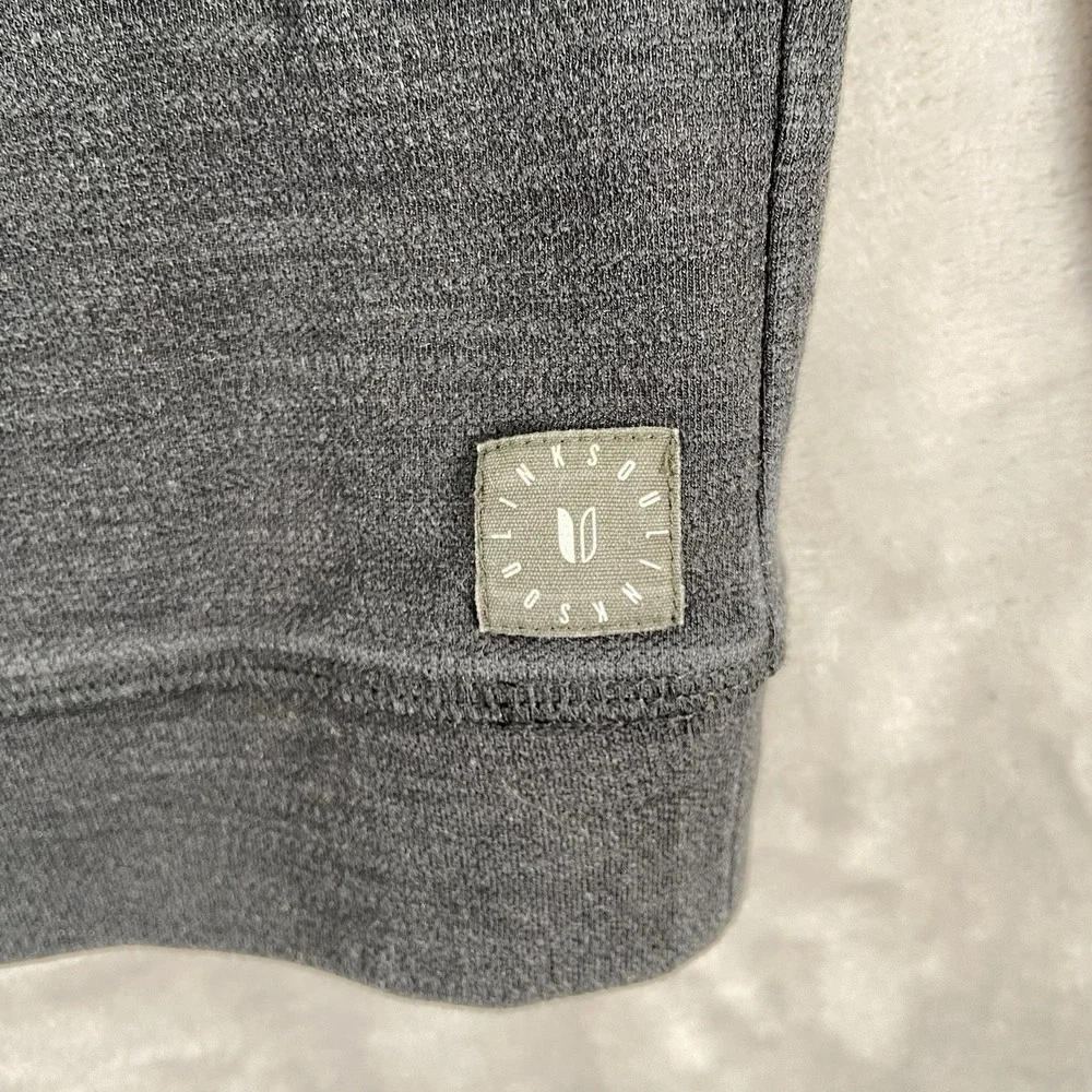Linksoul Sweater Mens XL 1/4 Zip Mock Neck Pullover Long Sleeve Gray Golf Casual